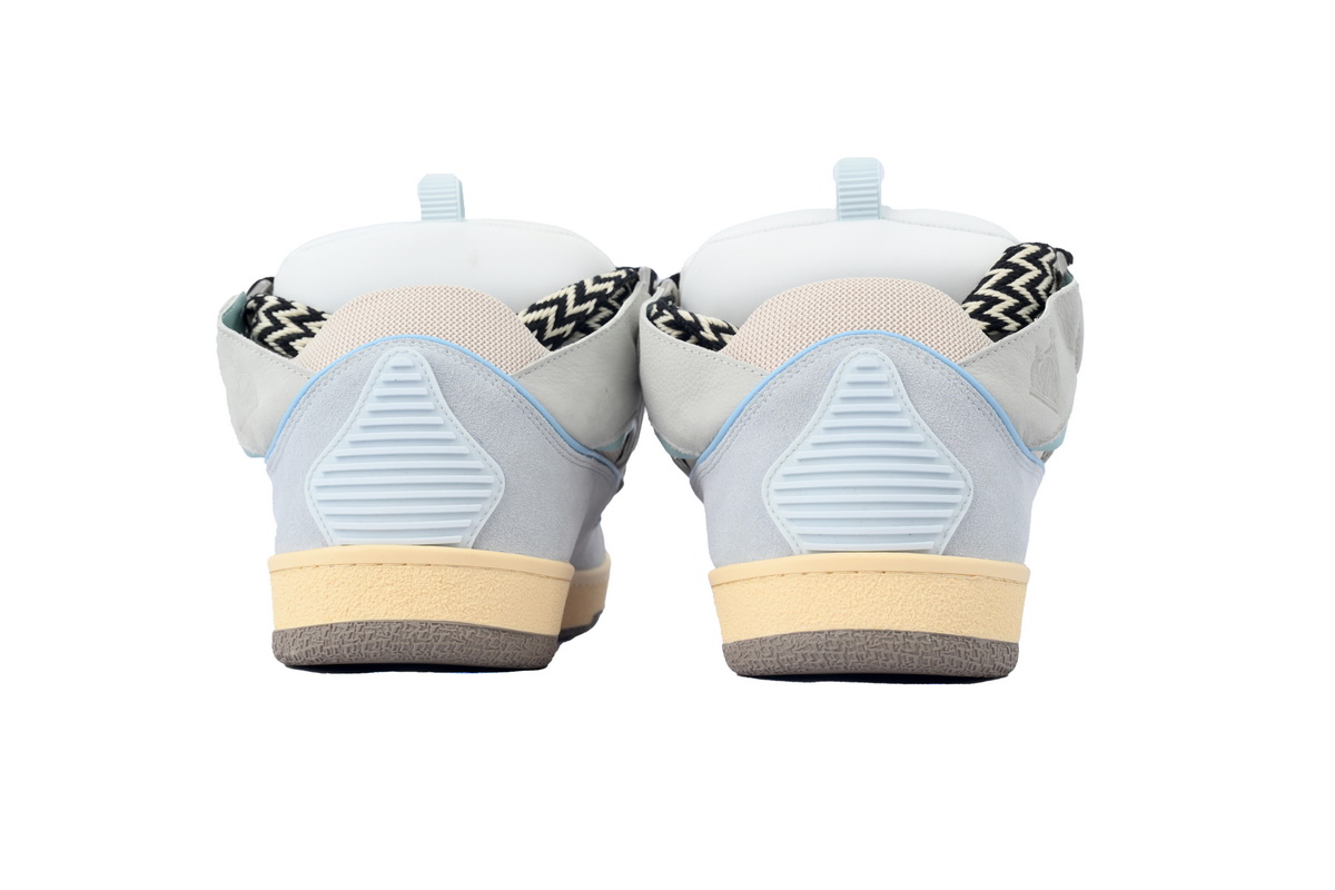 Lanvin Leather Curb Sneaker Pale Blue FM-SKRK11-DRA2-A21 / FU-SKDKS12-DRA2-P25-21