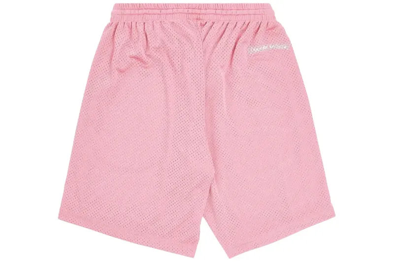 Chrome Hearts Love You Mesh Varsity Shorts Pink