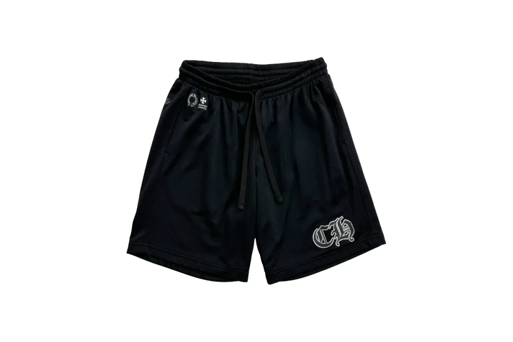 Chrome Hearts Sports Mesh Varsity Shorts Black