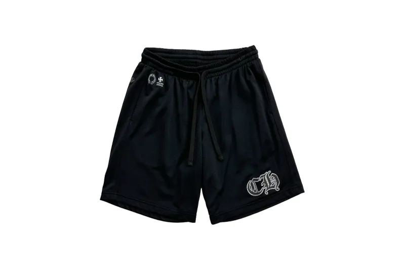 Chrome Hearts Sports Mesh Varsity Shorts Black