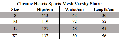 Chrome Hearts Sports Mesh Varsity Shorts Blue