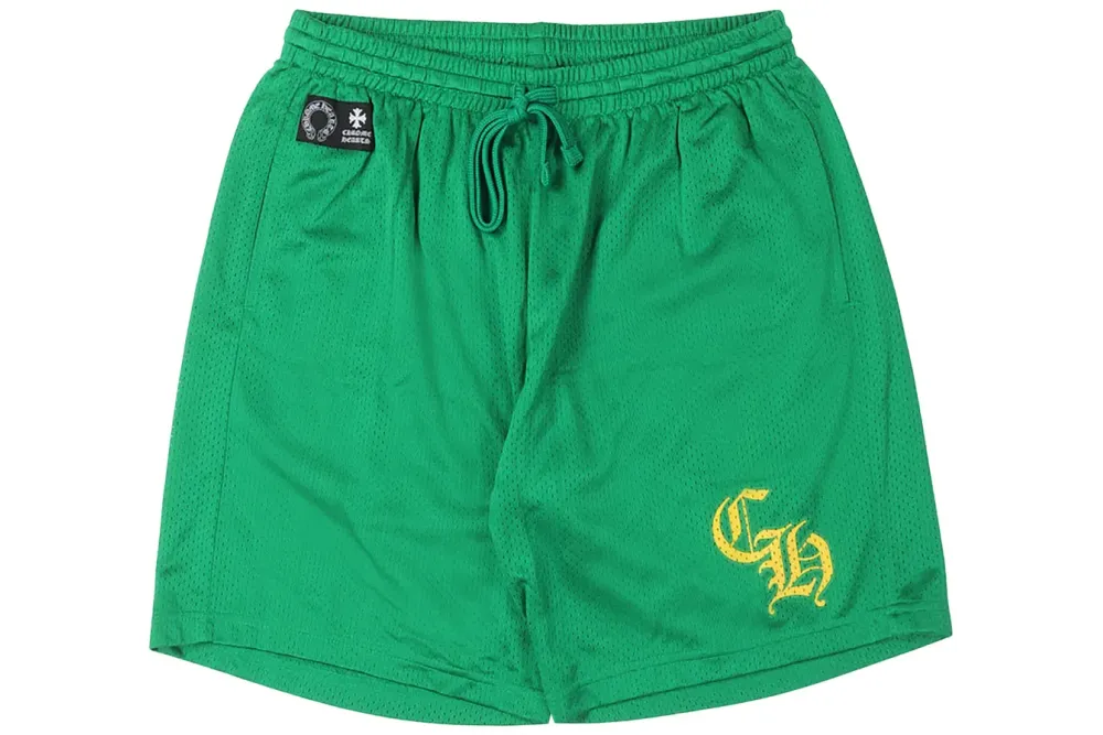 Chrome Hearts Sports Mesh Varsity Shorts Green