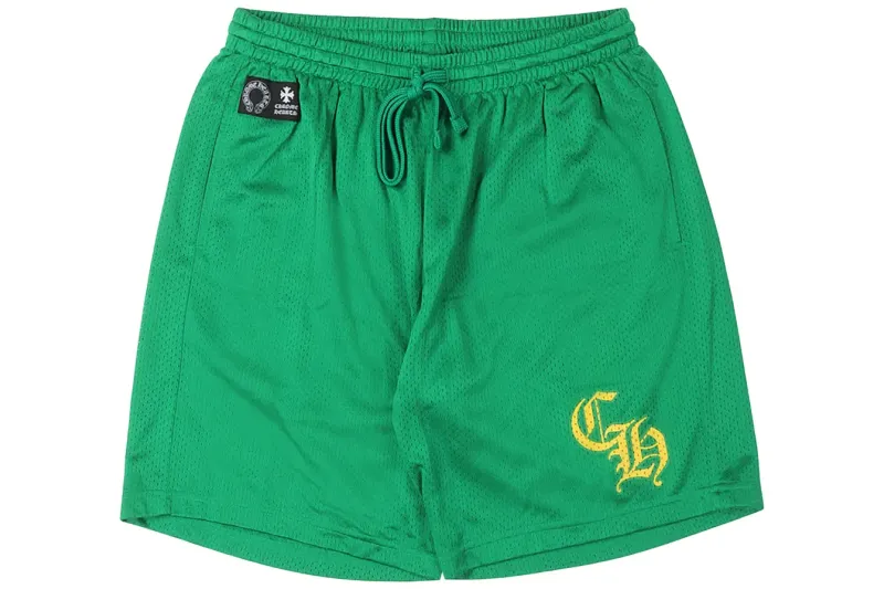 Chrome Hearts Sports Mesh Varsity Shorts Green