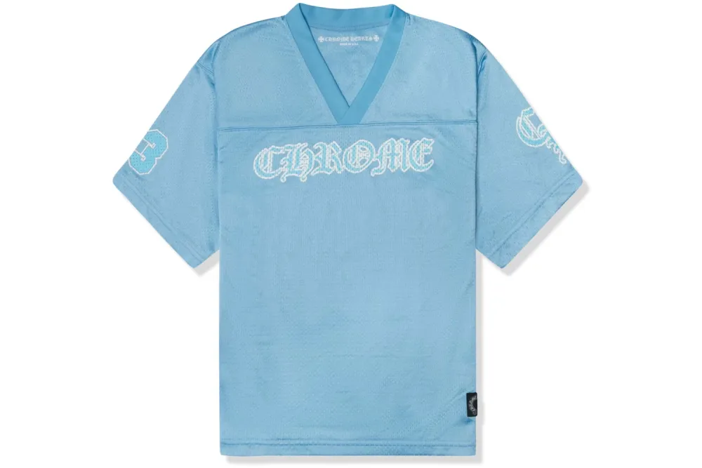 Chrome Hearts Stadium Mesh Short Sleeve Jersey Blue