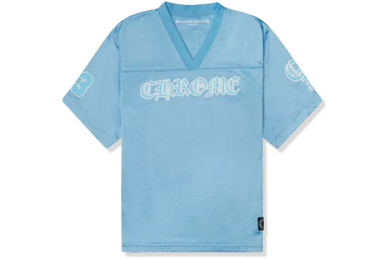 Chrome Hearts Stadium Mesh Short Sleeve Jersey Blue