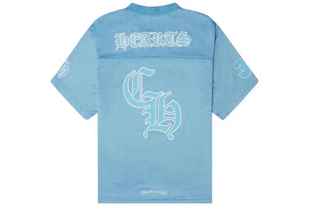Chrome Hearts Stadium Mesh Short Sleeve Jersey Blue