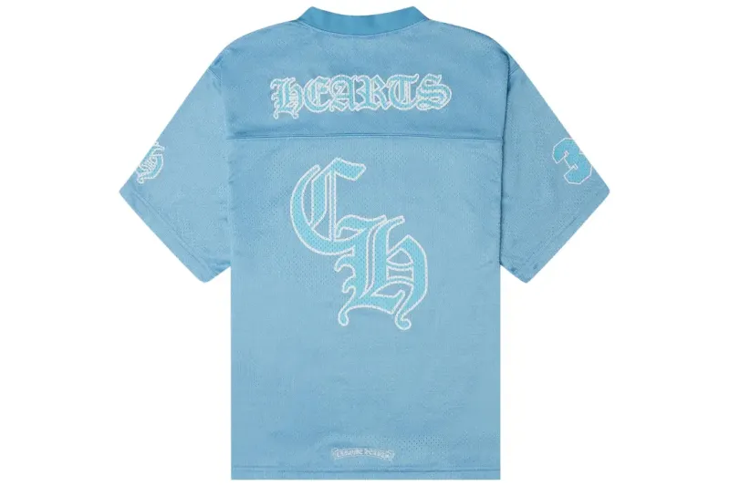 Chrome Hearts Stadium Mesh Short Sleeve Jersey Blue