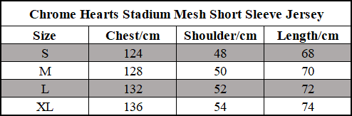 Chrome Hearts Stadium Mesh Short Sleeve Jersey Blue