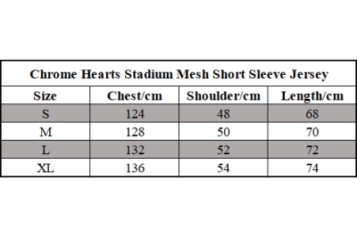 Chrome Hearts Stadium Mesh Short Sleeve Jersey Black 02