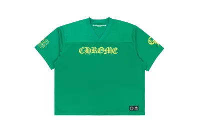 Chrome Hearts Stadium Mesh Short Sleeve Jersey Green 01
