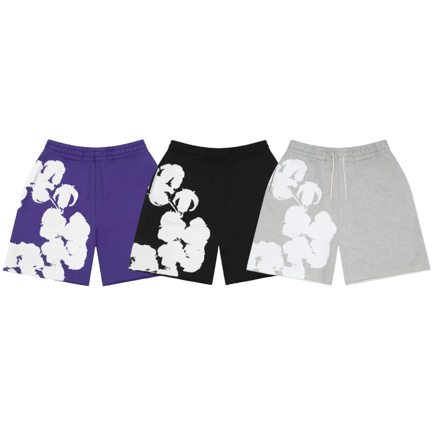 Denim Tears Big Cotton Wreath Sweat Shorts