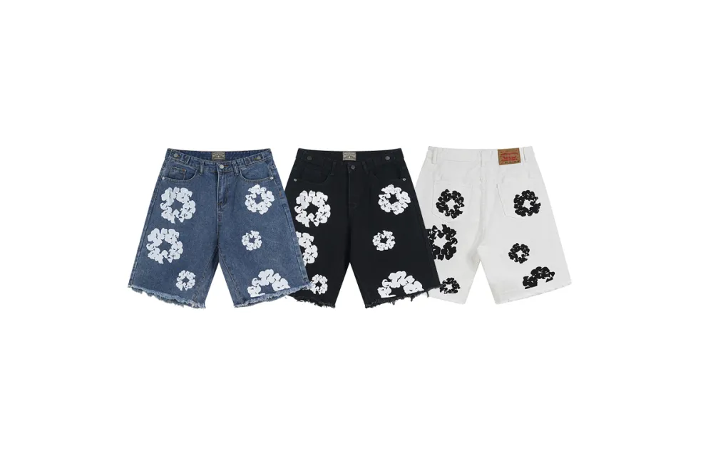 Denim Tears Short Jeans Blue/Black/White