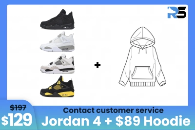 Combo: $129 Any 1 Jordan 4 + Any 1 Hoodie 01