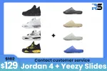 Combo: $129 Get Any 1 Jordan 4 + Any 1 Yeezy Slides