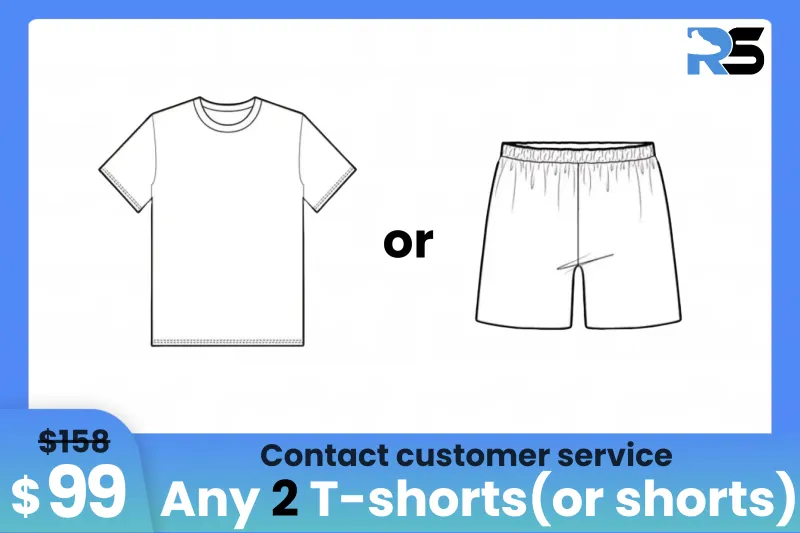 Combo: $99 Get 2 T-shirts (or shorts)