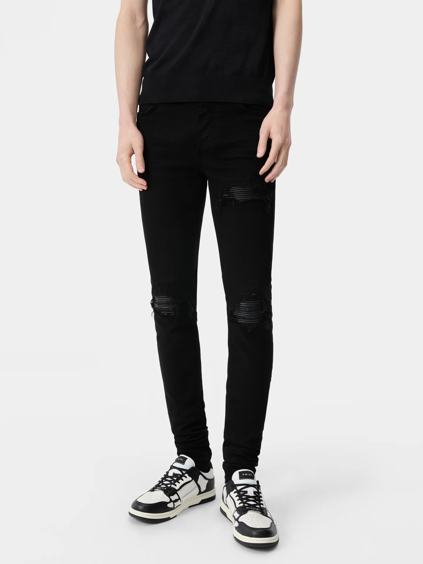 Amiri MX1 Denim Distressed Jeans Black
