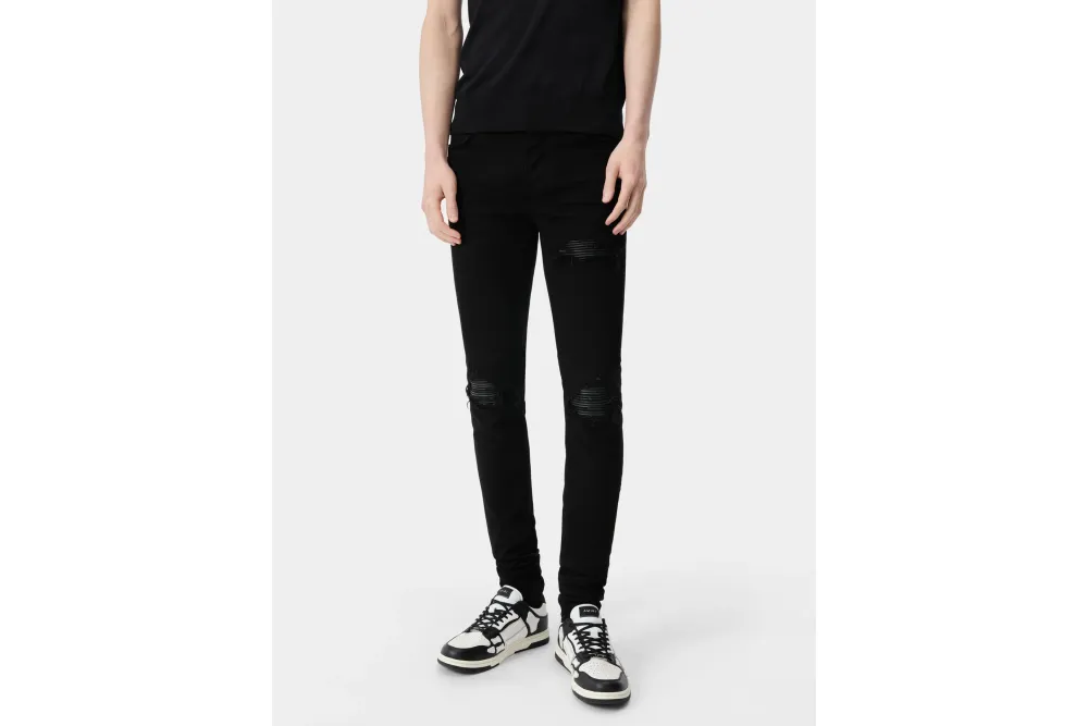 Amiri MX1 Denim Distressed Jeans Black