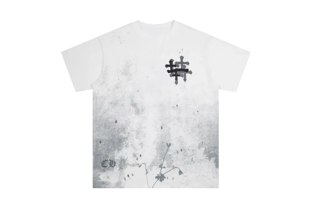 Chrome Hearts Cross T-shirt K6101 Black/White 