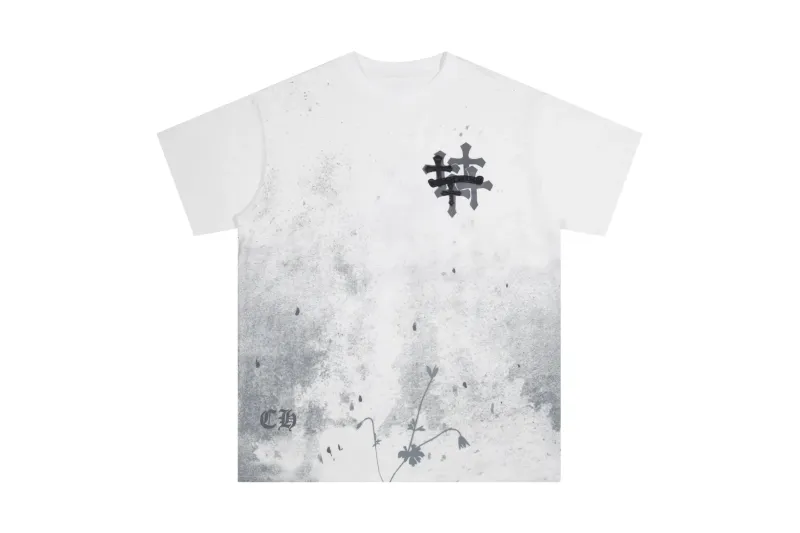 Chrome Hearts Cross T-shirt K6101 Black/White 