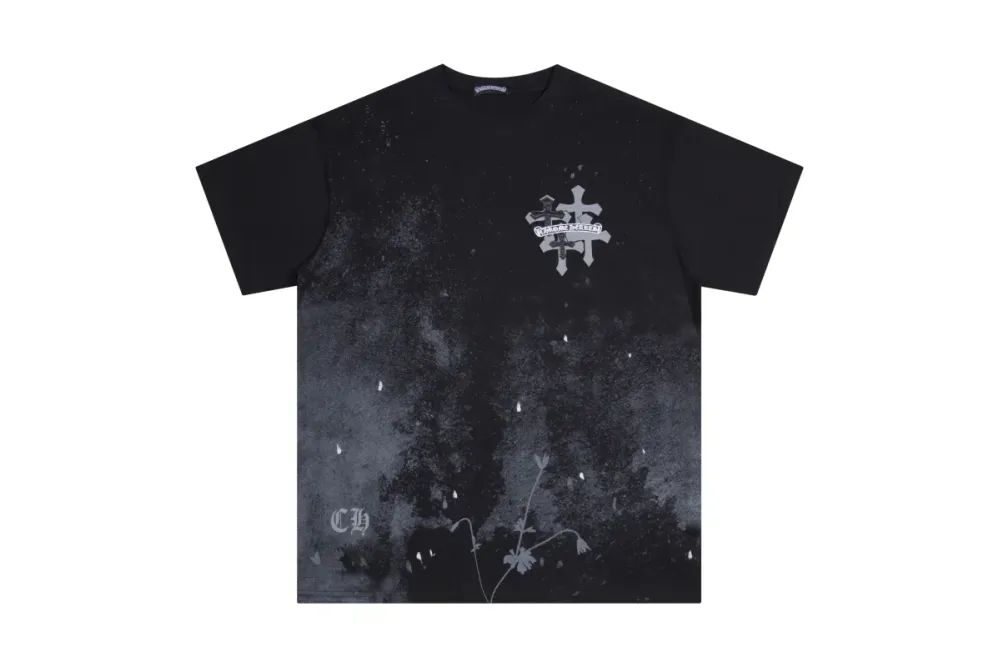 Chrome Hearts Cross T-shirt K6101 Black/White 