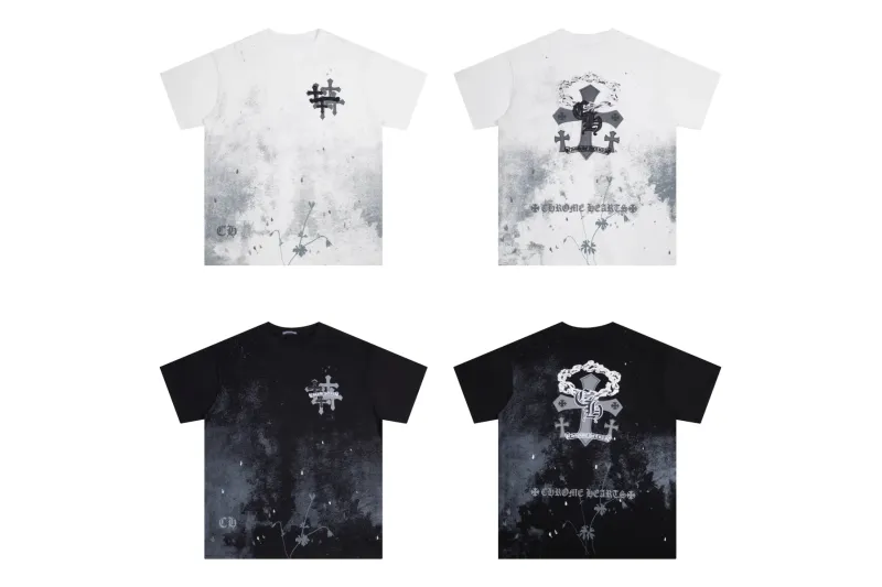 Chrome Hearts Cross T-shirt K6101 Black/White 