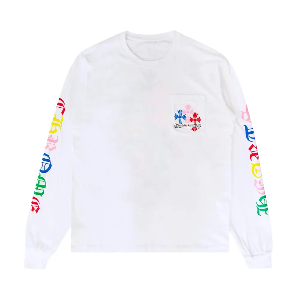Chrome Hearts Multicolor Cross Long-Sleeve Shirt White
