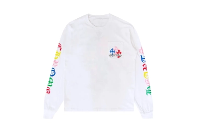 Chrome Hearts Multicolor Cross Long-Sleeve Shirt White 01