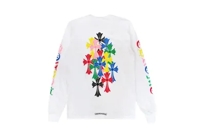 Chrome Hearts Multicolor Cross Long-Sleeve Shirt White 02