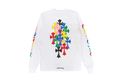 Chrome Hearts Multicolor Cross Long-Sleeve Shirt White 02