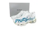 Balenciaga Runner Sneaker Graffiti White Blue 772774 W3RBQ 9040