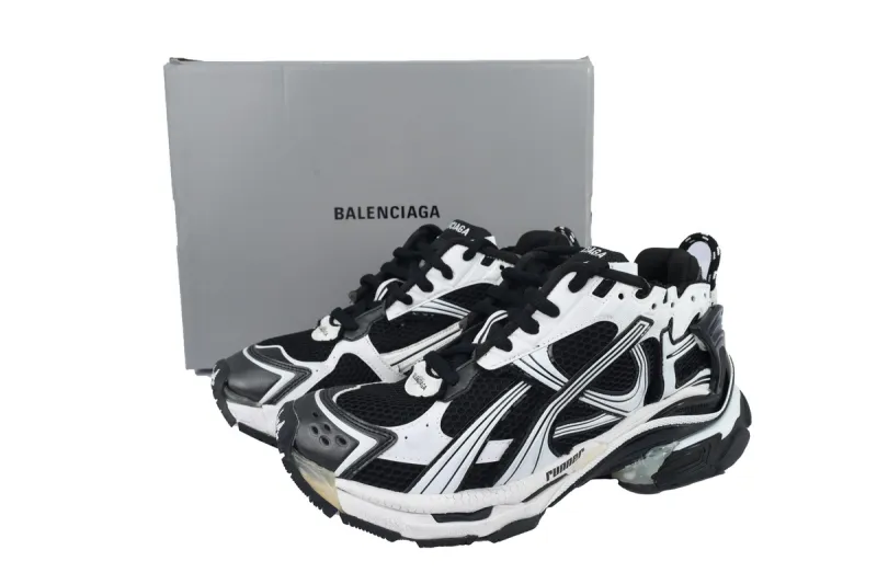 Balenciaga Runner Sneaker White Black 772774 W3RMU 9010