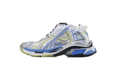 Balenciaga Runner Sneaker White Yellow Blue 772774 W3RMU 9074 01