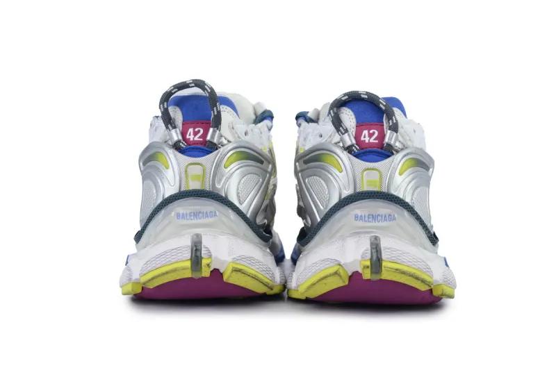 Balenciaga Runner Sneaker Worn-Out - White Purple Blue 772767 W3RMU 9547
