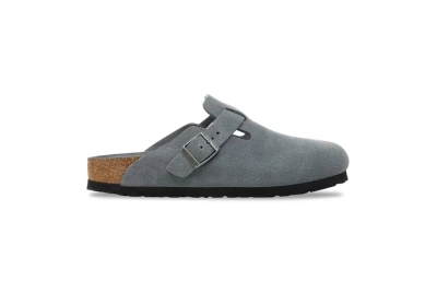 Boston Soft Footbed Suede Leather Basalt Gray Tonal 01