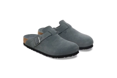 Boston Soft Footbed Suede Leather Basalt Gray Tonal 02