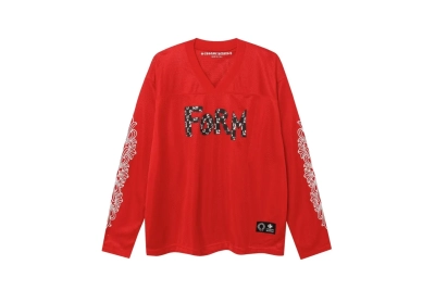 Chrome Hearts Matty Boy Mesh Long Sleeve Tee Red 01