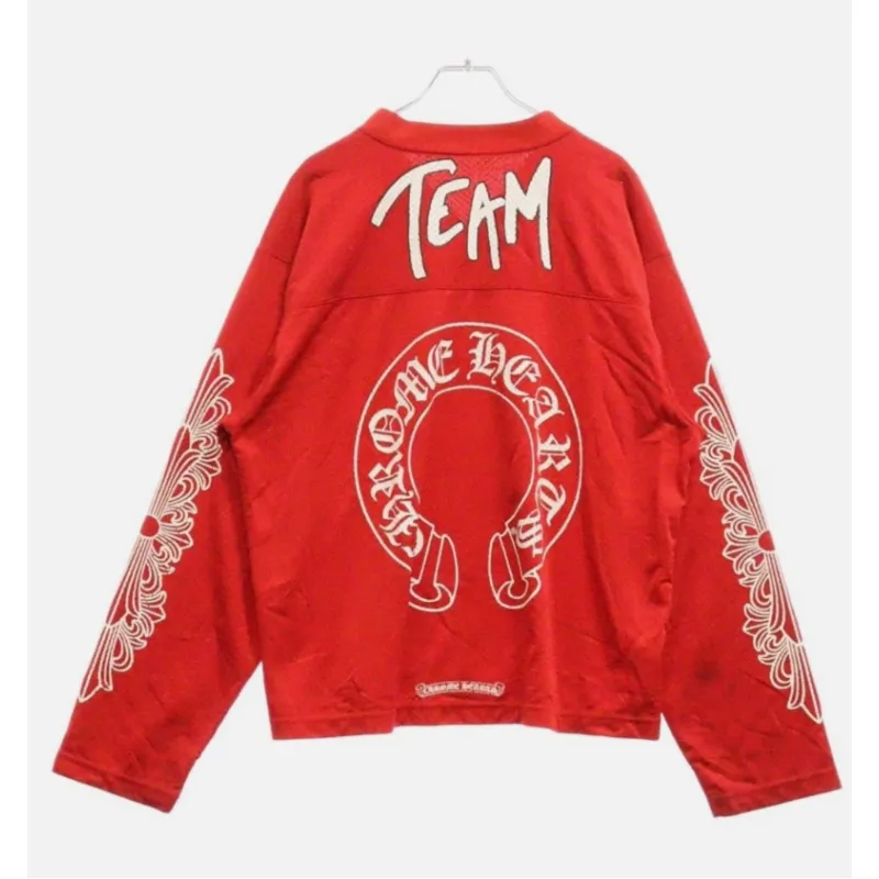 Chrome Hearts Matty Boy Mesh Long Sleeve Tee Red