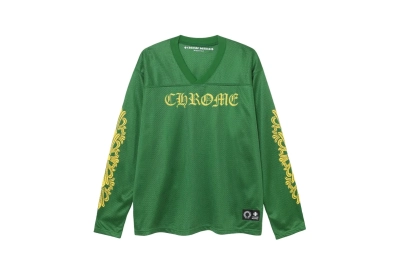 Chrome Hearts Sports Mesh Warm Up Jersey Green/Yellow 01