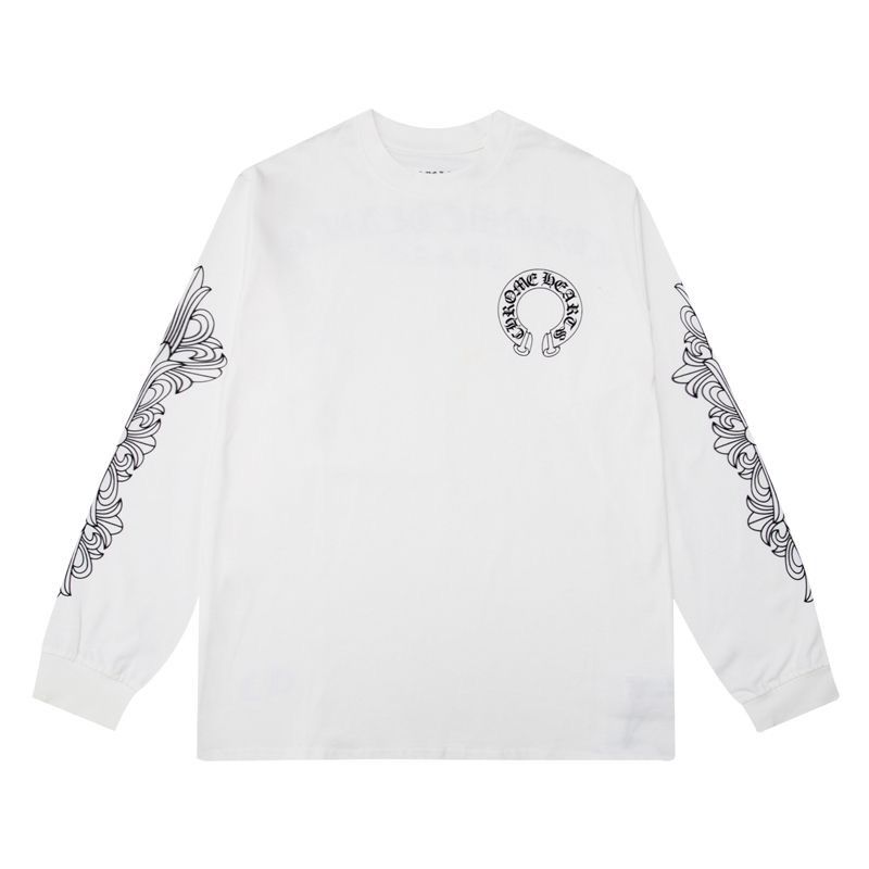 Chrome Hearts Horse Shoe Logo Long-Sleeve Shirt White