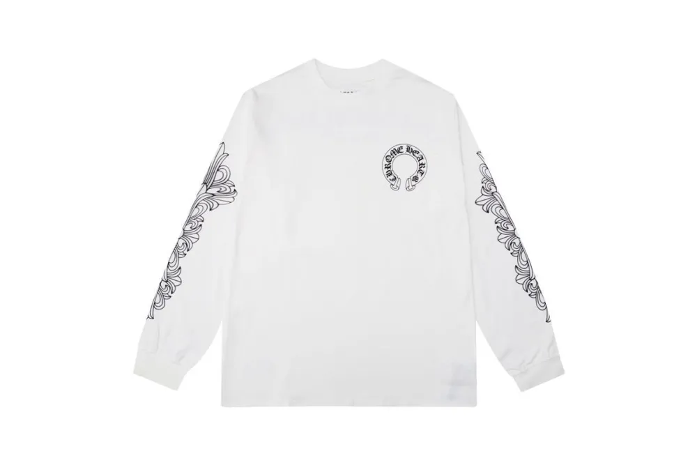 Chrome Hearts Horse Shoe Logo Long-Sleeve Shirt White