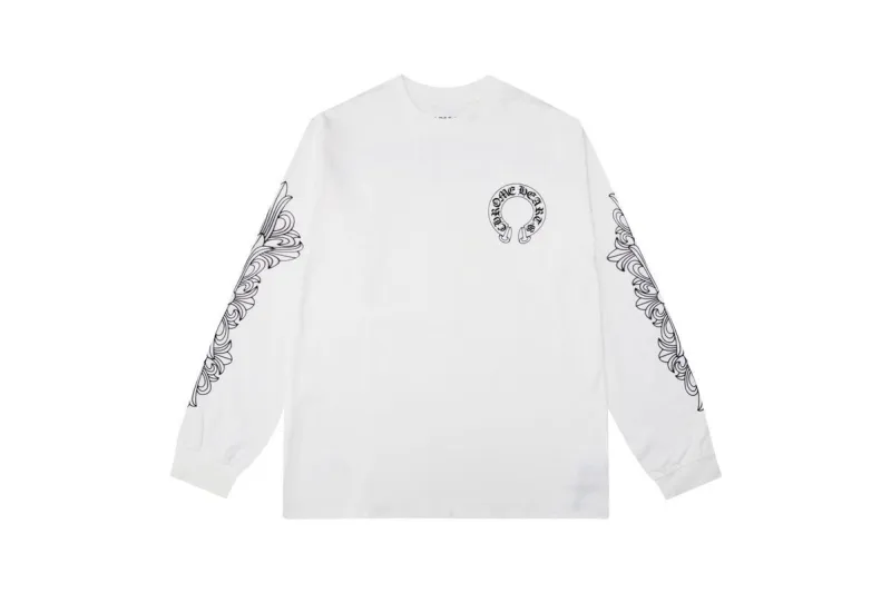 Chrome Hearts Horse Shoe Logo Long-Sleeve Shirt White