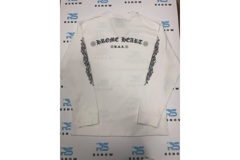 Chrome Hearts Horse Shoe Logo Long-Sleeve Shirt White