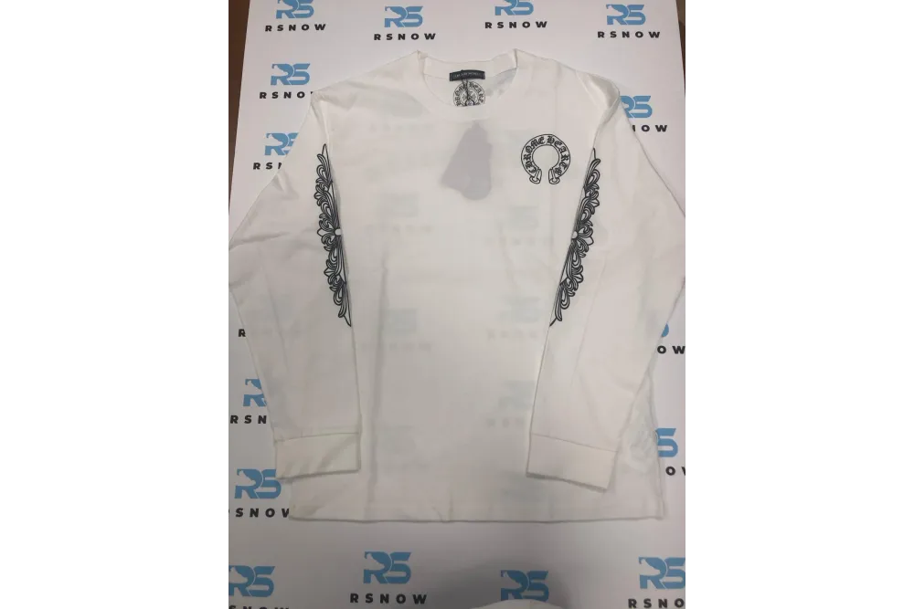 Chrome Hearts Horse Shoe Logo Long-Sleeve Shirt White