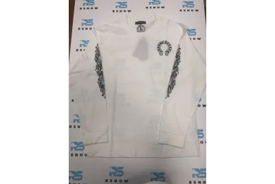 Chrome Hearts Horse Shoe Logo Long-Sleeve Shirt White 02