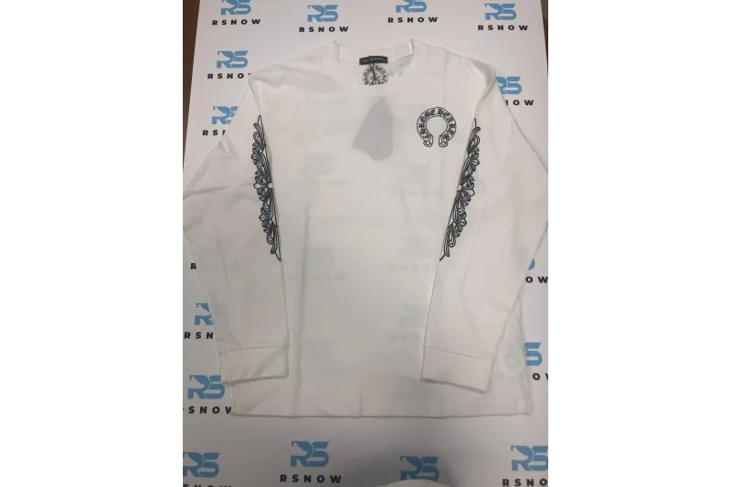 Chrome Hearts Horse Shoe Logo Long-Sleeve Shirt White