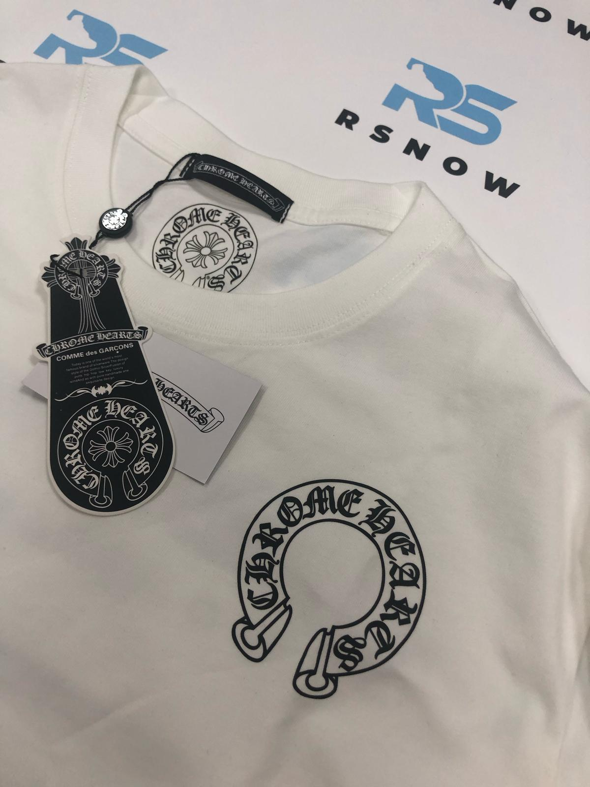 Chrome Hearts Horse Shoe Logo Long-Sleeve Shirt White