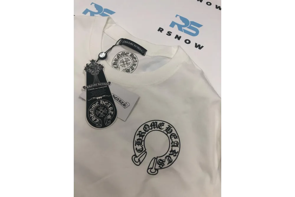 Chrome Hearts Horse Shoe Logo Long-Sleeve Shirt White