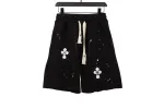 Chrome Hearts Ink-Splashed Shorts Black