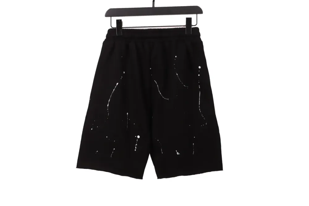 Chrome Hearts Ink-Splashed Shorts Black