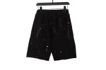Chrome Hearts Ink-Splashed Shorts Black